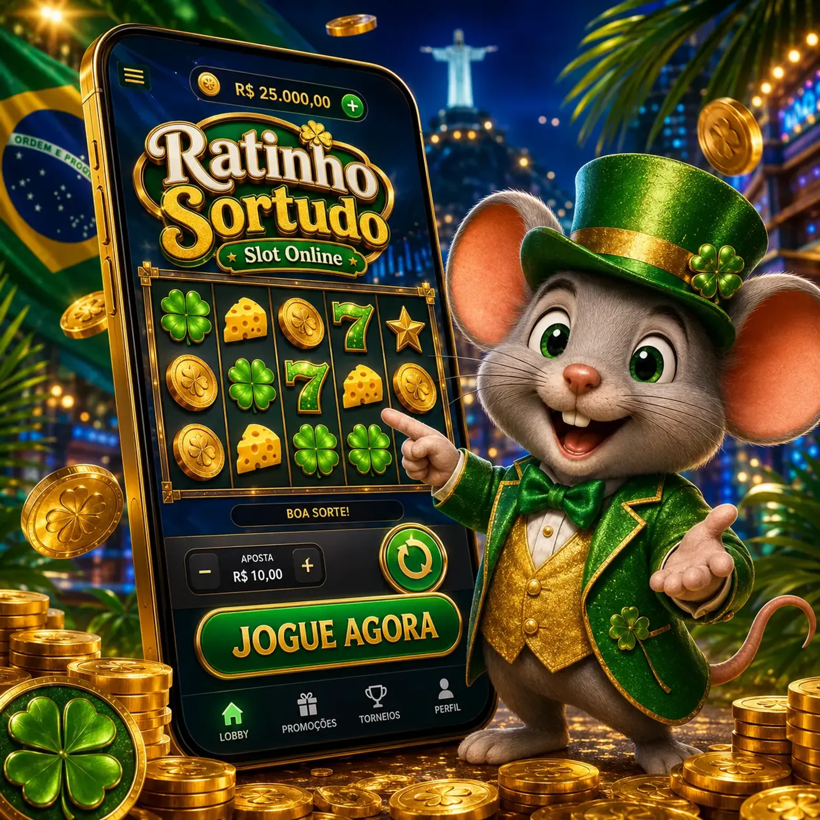 Rodadas grátis no slot Ratinho Sortudo com bônus de cassino.webp